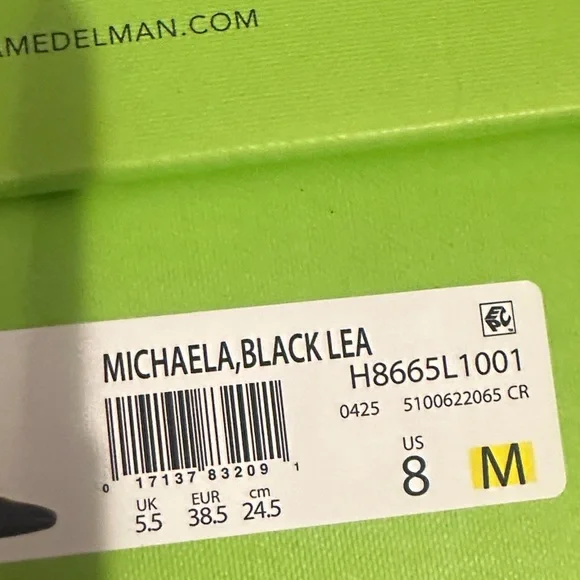 Sam Edelman Michaela Black Leather  Mary Jane’s with Gold Buckle - Picture 7 of 8